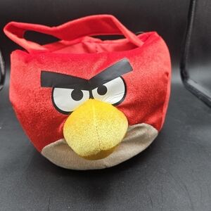 Dudley's Angry Bird Red Velvet Easter Halloween Plush Basket 6"H, 2014